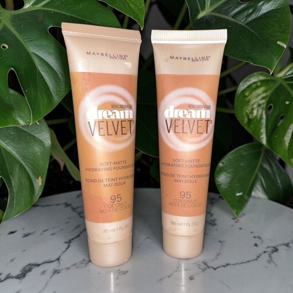Maybelline Dream Velvet Foundation 95 Coconut Set of 2 New Matte Gel Whipped